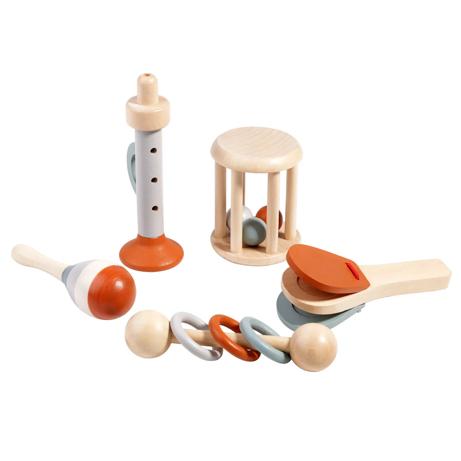 Novo Design Brinquedos de Madeira Natural Montessori para Bebês com Pegada