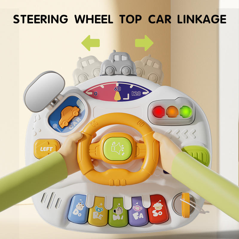 Mesa de Atividades Musical Educacional para Bebês Atacado, Brinquedo Multifuncional de Volante, Centro de Aprendizagem, Preço de Fábrica