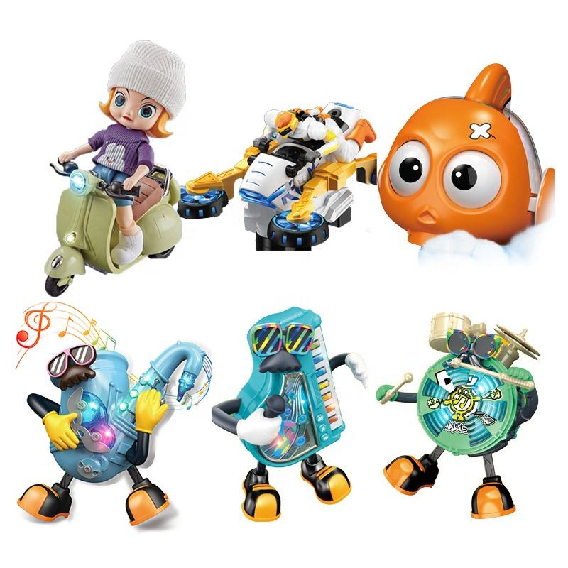 Brinquedo de Tambor Elétrico Dançante AiJH para Crianças, Animal Cartoon Andante com Som e Luz, Brinquedo Musical Interativo para Bebês