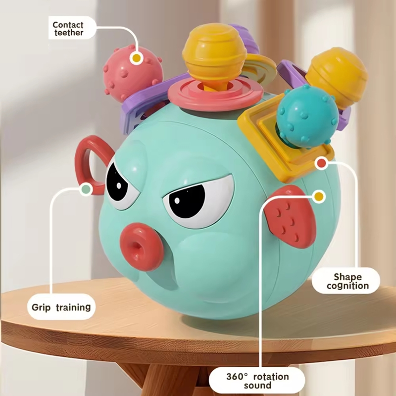 Brinquedo de Bola de Silicone para Bebês Sensoriais Educacional Montessori