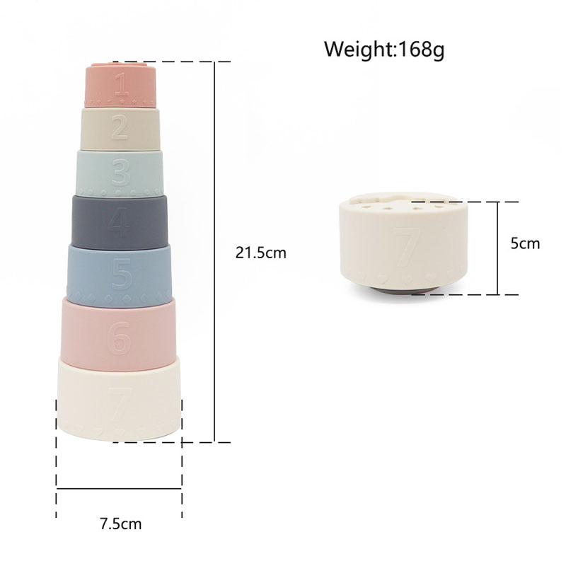 Brinquedo de silicone para bebês inspirado na Montessori e livre de BPA para crianças pequenas