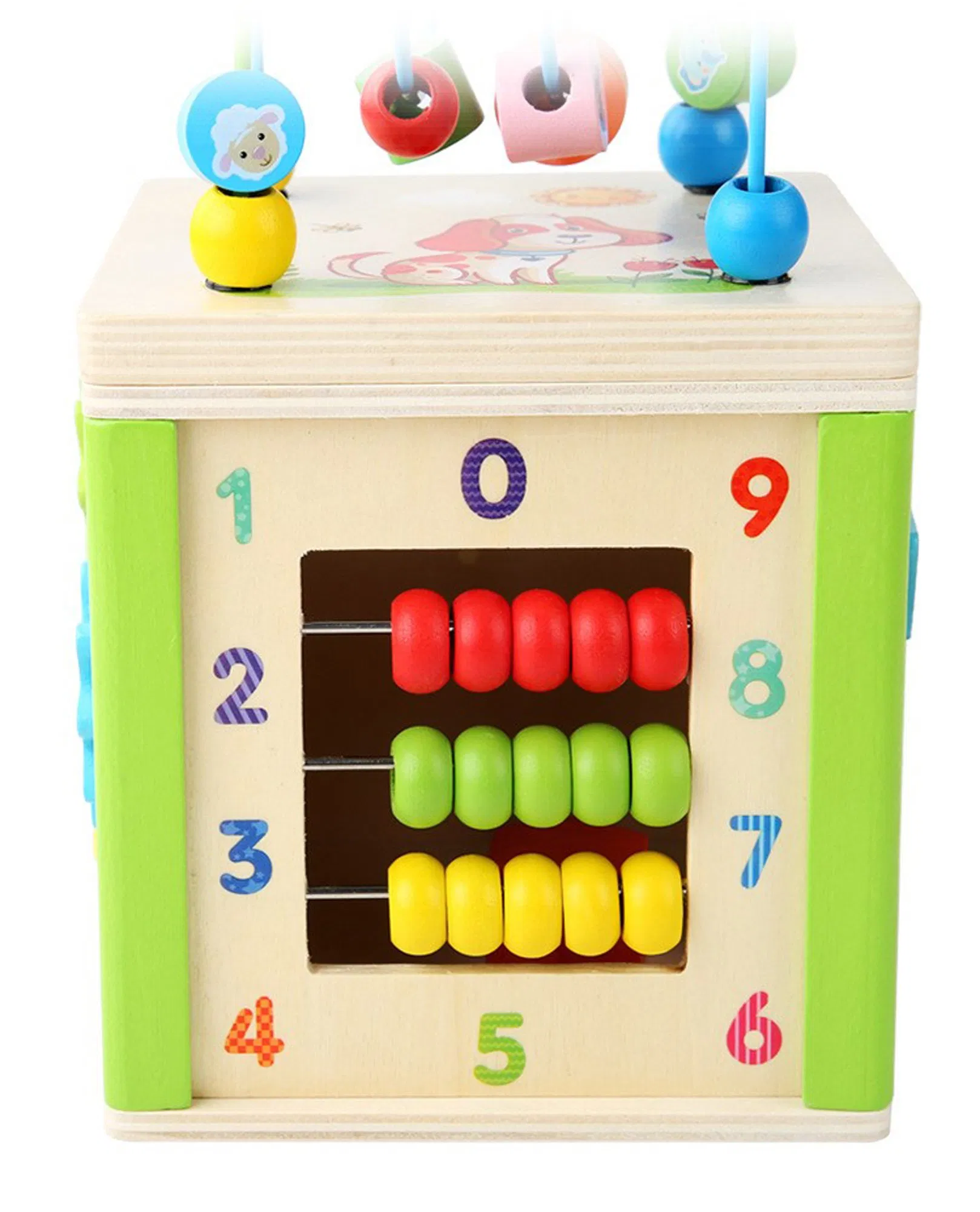 Cubo de Atividades de Madeira para Crianças, Conjunto de Presentes para Meninos, Brinquedo Educativo de Aprendizado para Bebês em Desenvolvimento