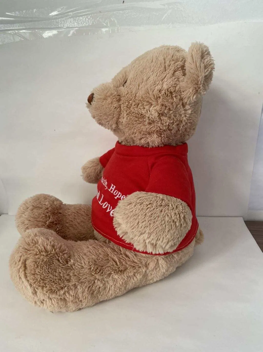 Urso de pelúcia macio marrom personalizável e personalizado para crianças, brinquedo para bebês