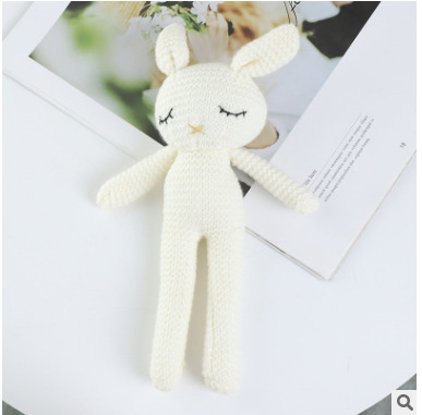 Preço de Atacado Pelúcia Personalizada Super Macia Animais Bebê Boneca de Dormir Aconchegante Stuffed Feita à Mão Crochê Tricotada Coelho Coelhinho Brinquedos de Pelúcia Personalizados Fábrica