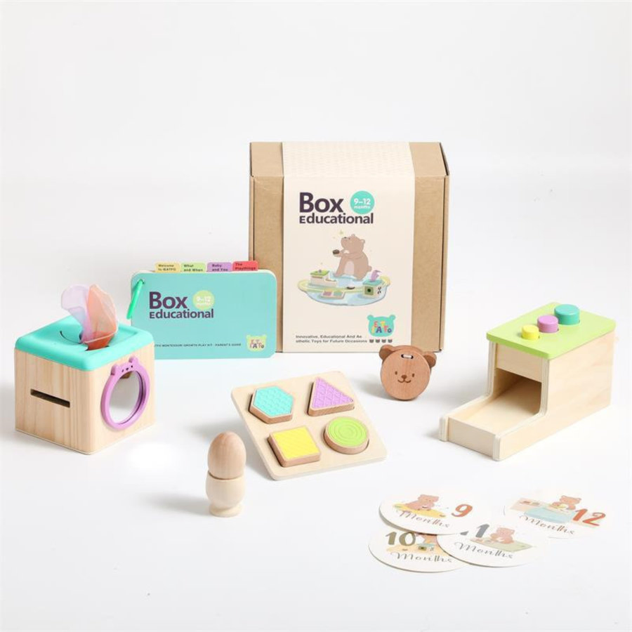 Conjunto de Brinquedos de Madeira Ecológicos para Bebês, Seguro para Dentição e Exploração