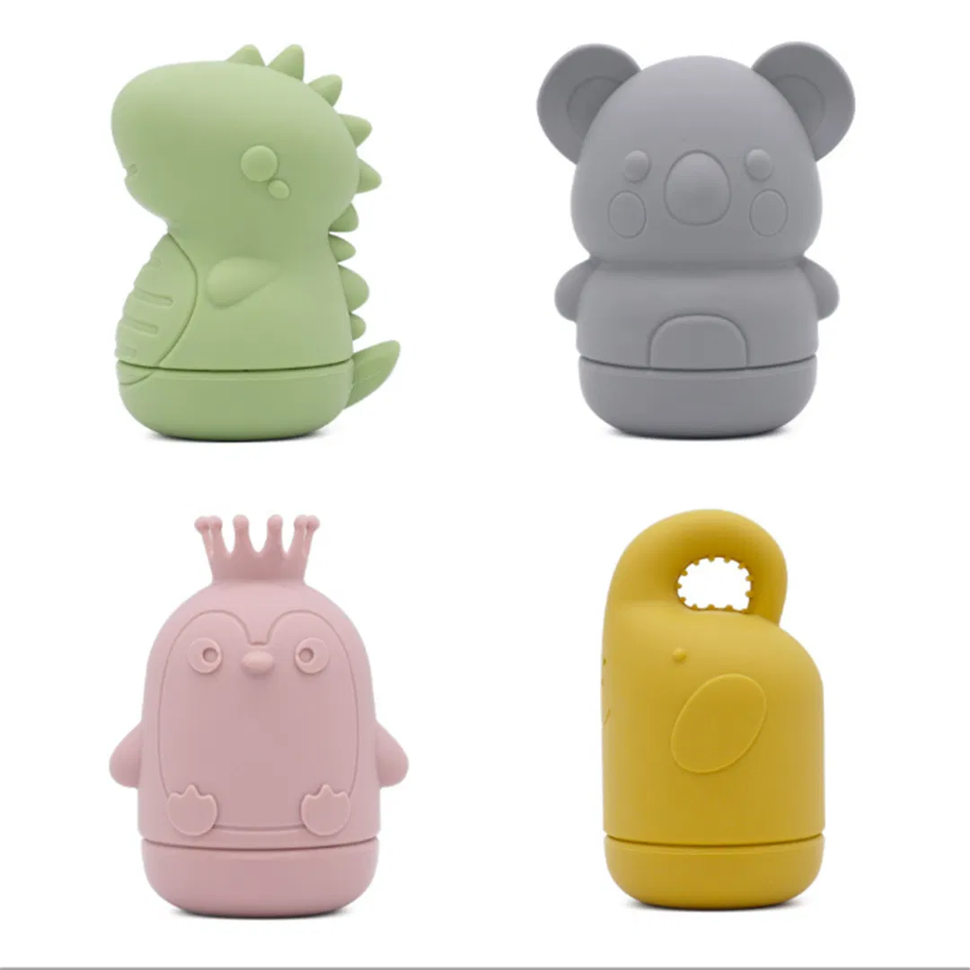 Conjunto de Brinquedos de Banho de Silicone para Bebês