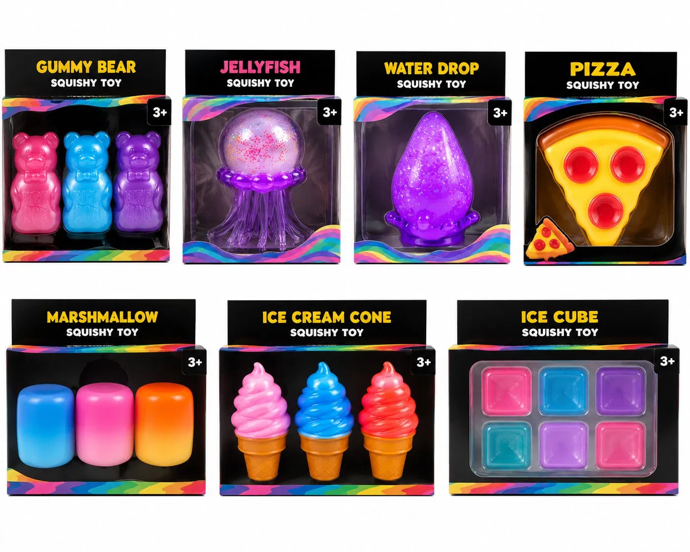 Brinquedo Sensorial Schylling Needoh Nice Ice Dumpling Baby, Brinquedo Squeeze Super Sólido, Brinquedos Squishy, Cubo Fidget Needoh, Alívio de Estresse