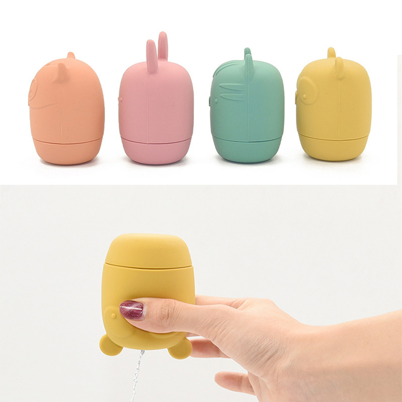 Brinquedo de Bebê de Silicone Sem BPA, Brinquedo de Banho Engraçado e Macio para Bebês