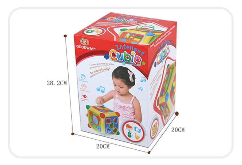 18-36 Mês Aprendizado Interativo Bebê Multifuncional Musical Inteligência Atividade 3D Cubo Brinquedo