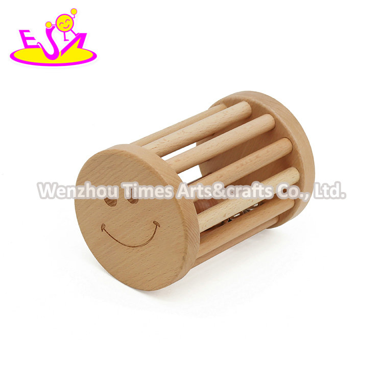 2021 Brinquedo de Chocalho de Pulso de Madeira para Bebês de Brincadeira de Entretenimento Fashionável W08K034b