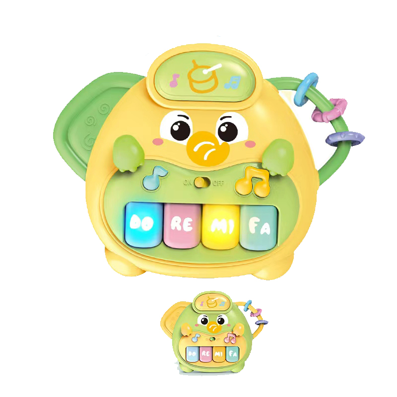 Brinquedo Eletrônico de Piano Cartoon de Elefante da QS Toys para Crianças Interativo para Pais e Filhos Educação Infantil Ler e Tocar Piano Eletrônico