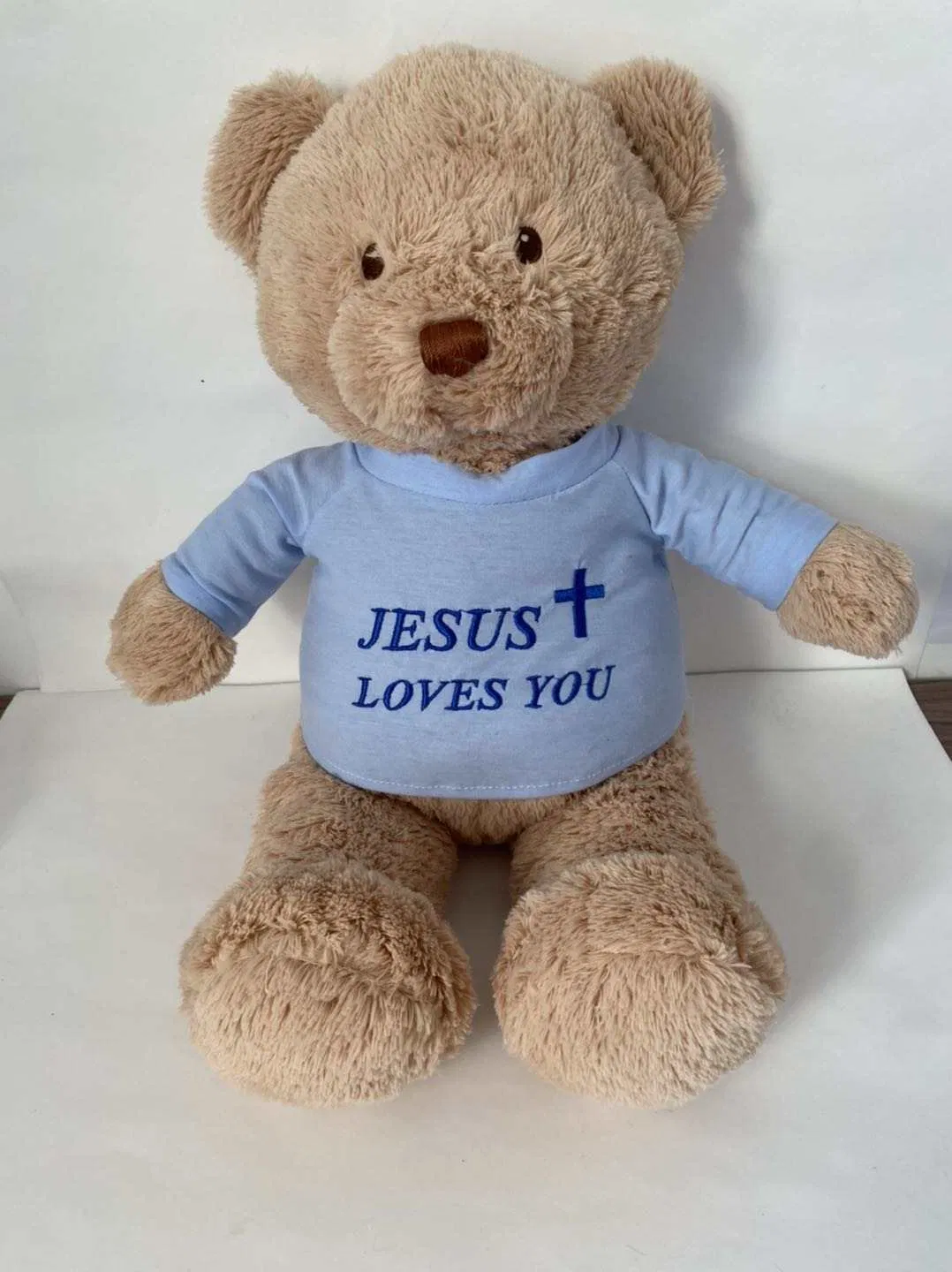 Urso de pelúcia macio marrom personalizável e personalizado para crianças, brinquedo para bebês