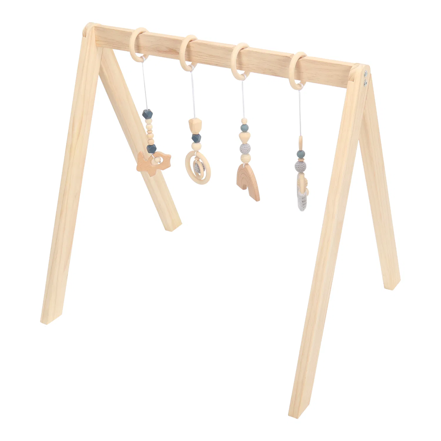 Estrutura de Fitness Dobrável para Bebês com Brinquedo de Mordida e Brinquedos Suspensos para Brincar