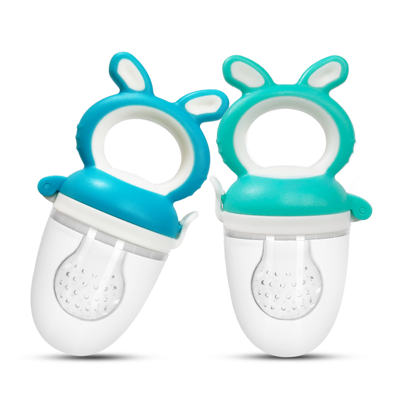 Venda Quente Alimentador de Frutas de Silicone para Bebês Novos Brinquedos de Mordida Dupla para 0-12 Meses