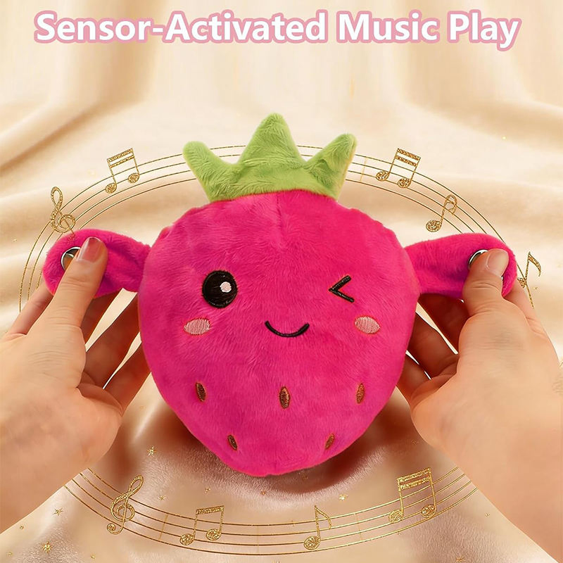 Brinquedo de pelúcia musical interativo personalizado para bebês com sons, atividade sensorial, aprendizado, brinquedo educativo, presentes para Natal e aniversário