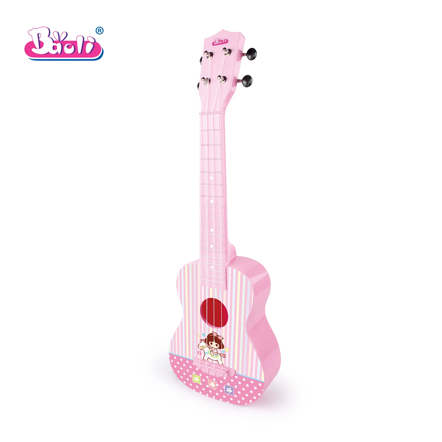 Baoli Venda Quente Ukulele Guitarra Plástico Brinquedo Musical Educacional para Bebês