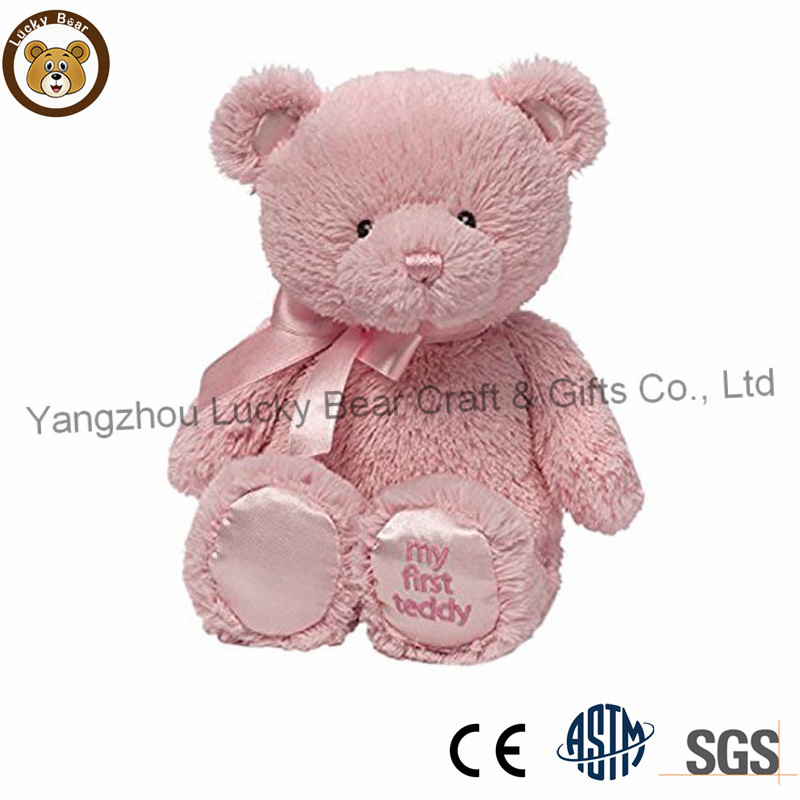 Urso de pelúcia marrom personalizado e macio para bebês