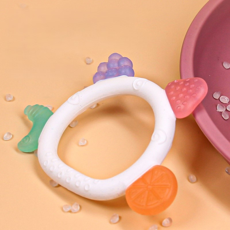 Brinquedos de Mordida de Silicone Coloridos para Bebês Ecológicos e de Toque Suave