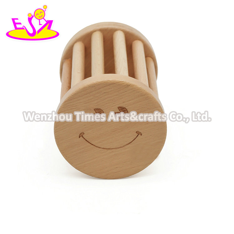 2021 Brinquedo de Chocalho de Pulso de Madeira para Bebês de Brincadeira de Entretenimento Fashionável W08K034b