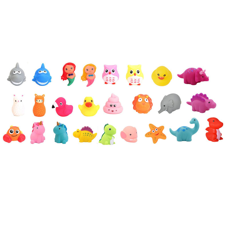 Conjunto de Luz de Brinquedos de Banho de Patinho de Vinil Flutuante para Bebês em Cartoon Animal por Atacado