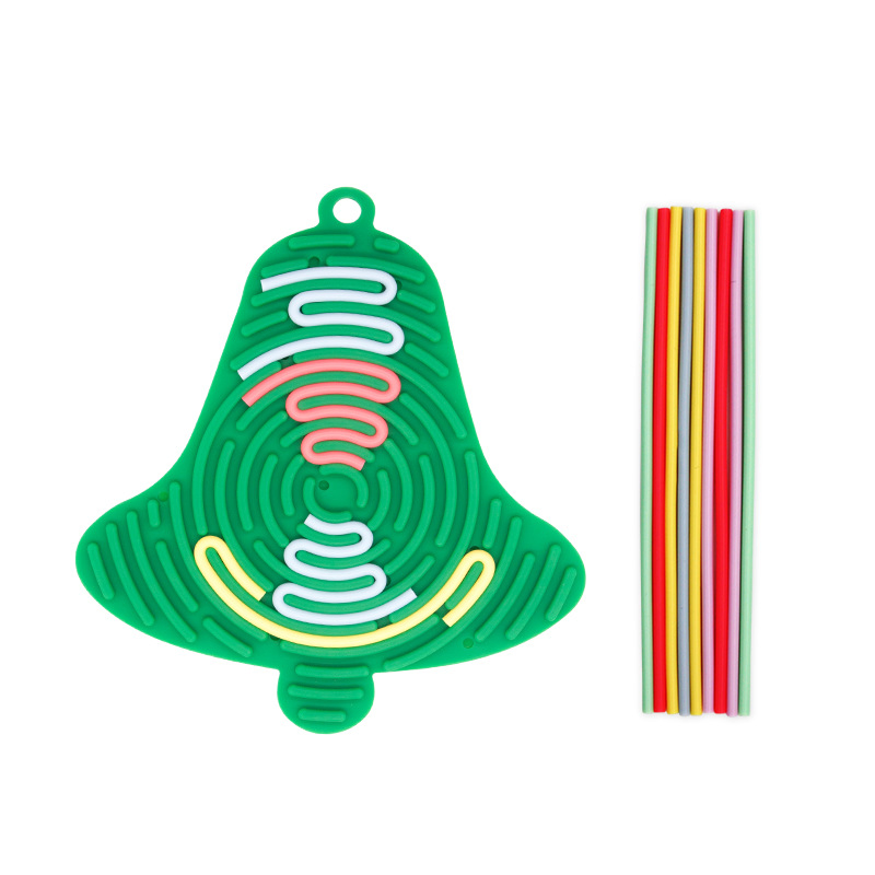 Árvore de Natal de Atacado de Guangdong, Jinglebell, Floco de Neve, Bonecos de Neve, Atividade Sensorial, Placa de Silicone, Educacional, Montessori, Bebê, Crianças, Melhor Brinquedo DIY