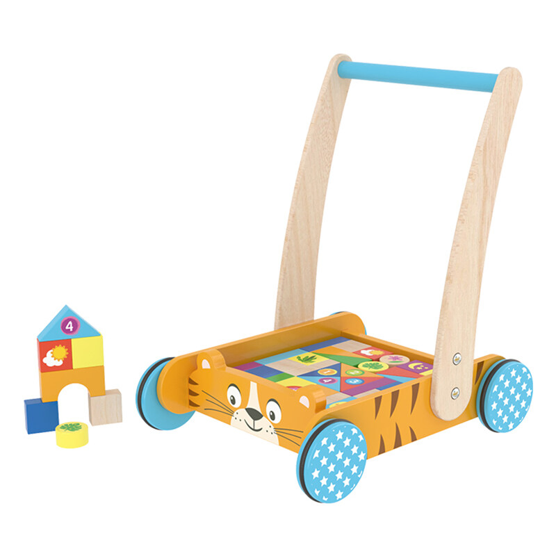 Brinquedo de empurrar de madeira personalizado para bebês e crianças pequenas