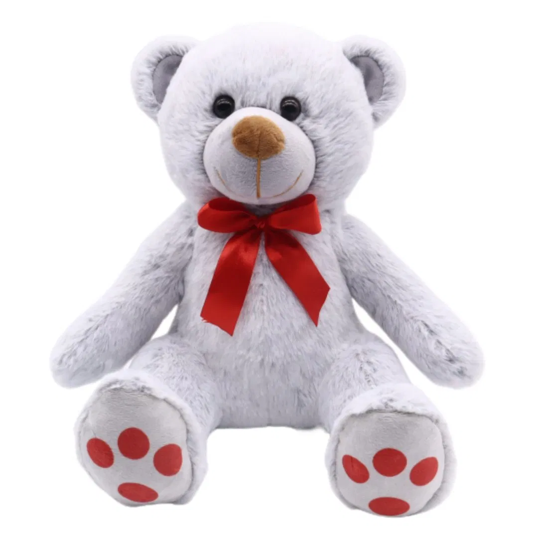 Urso de pelúcia grosso sem enchimento, sentado, brinquedo macio para bebês