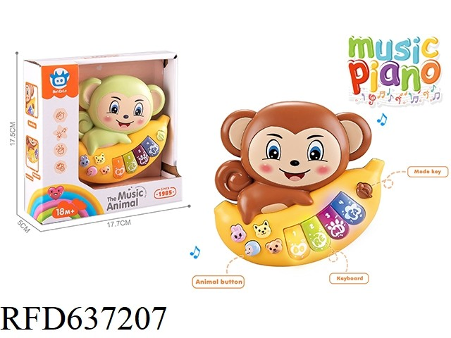Brinquedo Musical Elétrico de Animal de Desenho Animado para Bebê com Luz e Música