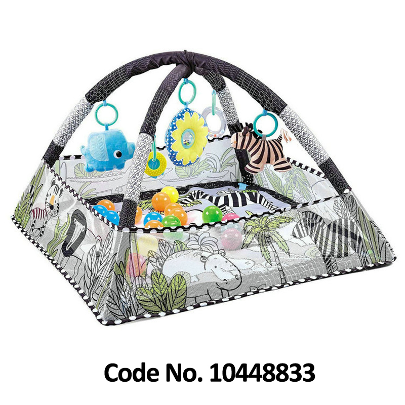 2-in-1 Tapete de Atividades para Bebês e Centro de Brincadeiras Brinquedos Infantis para Tempo de Barriga com Bolas do Oceano
