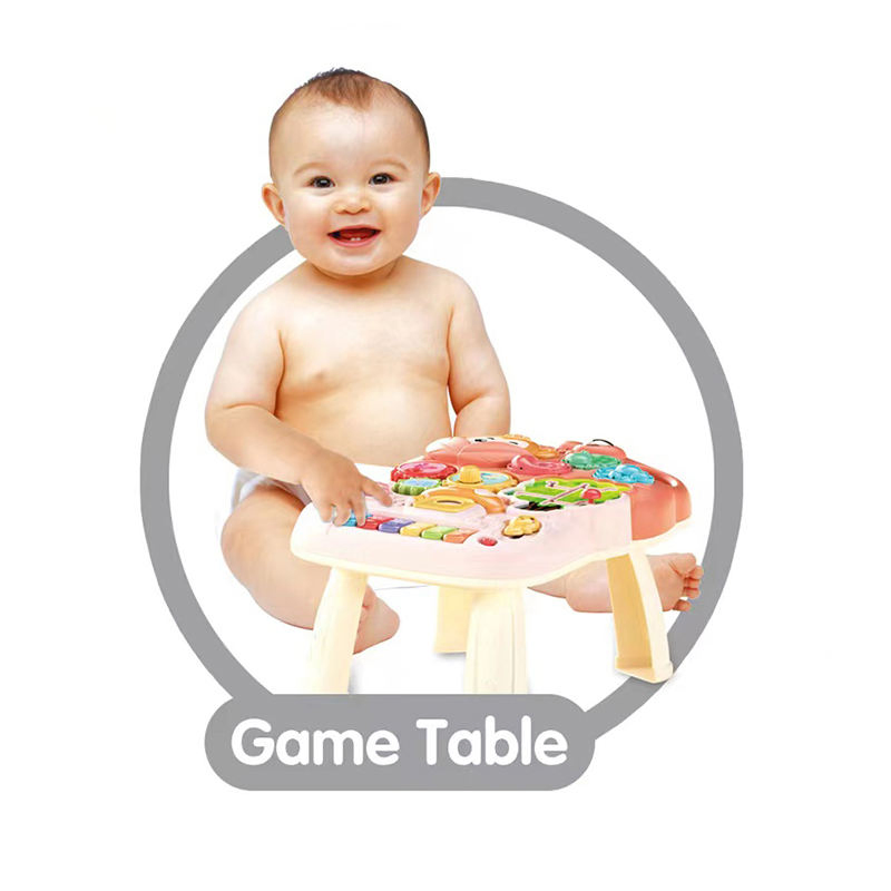Brinquedos para Bebês 2 em 1 Carro de Atividade Mesa de Aprendizagem Andador para Bebês