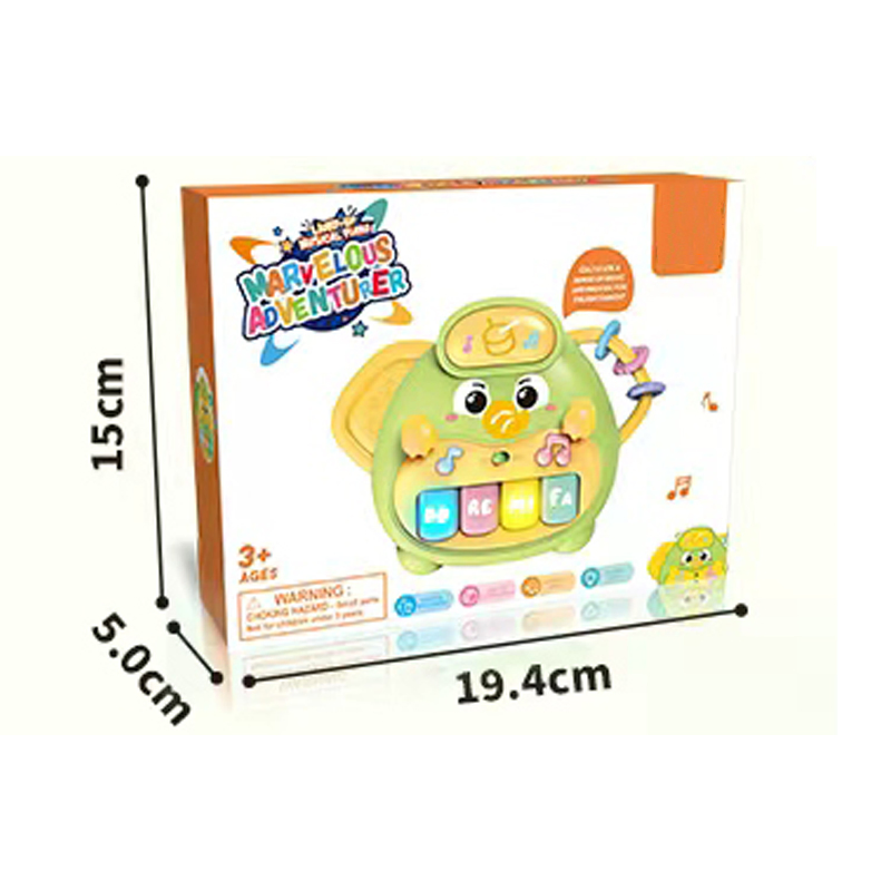 Brinquedo Eletrônico de Piano Cartoon de Elefante da QS Toys para Crianças Interativo para Pais e Filhos Educação Infantil Ler e Tocar Piano Eletrônico