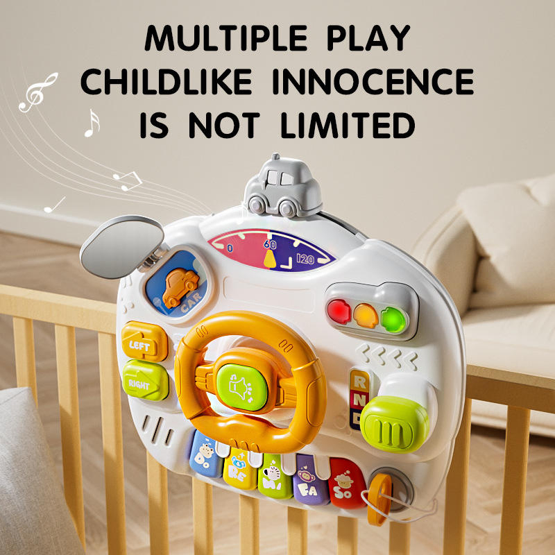 Mesa de Atividades Musical Educacional para Bebês Atacado, Brinquedo Multifuncional de Volante, Centro de Aprendizagem, Preço de Fábrica