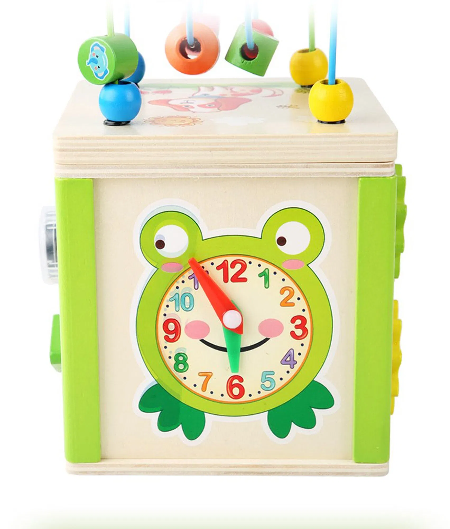 Cubo de Atividades de Madeira para Crianças, Conjunto de Presentes para Meninos, Brinquedo Educativo de Aprendizado para Bebês em Desenvolvimento