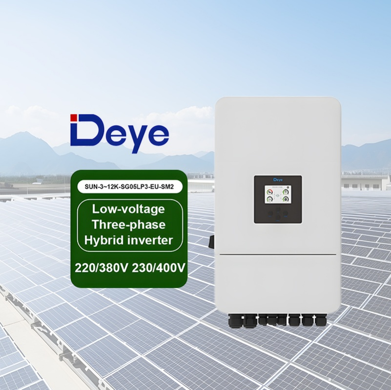 Deye Solar Inverter 3kw 5kw 6kw 8kw 10kw 12kw 15kw Sg05lp3-EU-Sm2 Hybrid Solar Inverter 3 Phase with Low Voltage LiFePO4 Battery for Home Energy Storage Systems