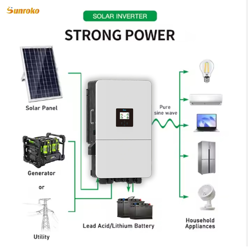 Deye High Voltage Hybrid Inverter 16kw 20kw Three Phase Solar Inverter for Commercial Use