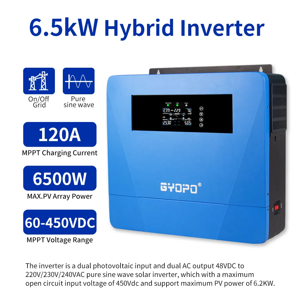 Gyopo 6500 Watt Solar Hybrid Inverter for off-Grid Living Household