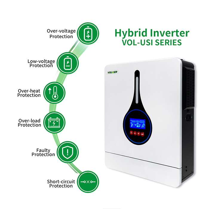 on/off-Grid High-Efficiency Pure Sine Wave Working with or Without Batteries MPPT-Based Solar Charge Controller Inverter