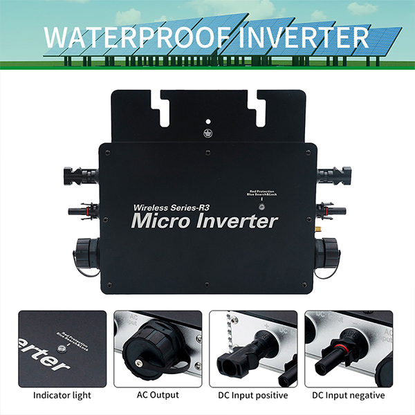 600W Solar Grid Tie Micro Inverter Solar Inverter 120V 230V Microinverter