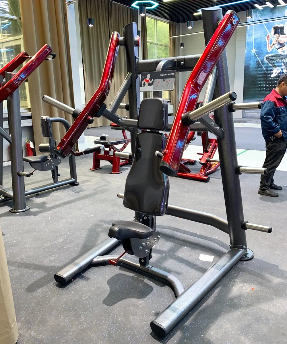 Professional Commercial Bodybuilding Strength Training Weight Plate Seated Chest Exercise Plate Loaded ISO-Lateral Incline Chest Press Fitness Gym Equipment