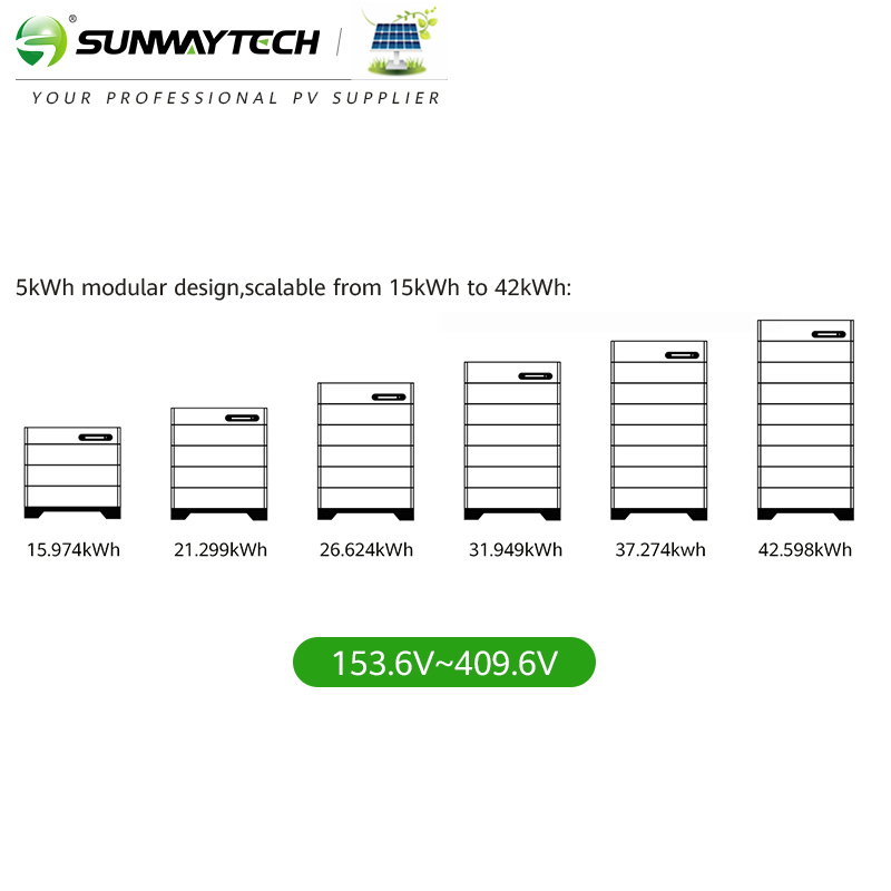 15kwh 43kwh Low Voltage Stackable Solar Battery LiFePO4 Lithium Battery Pack Solar Energy Storage System