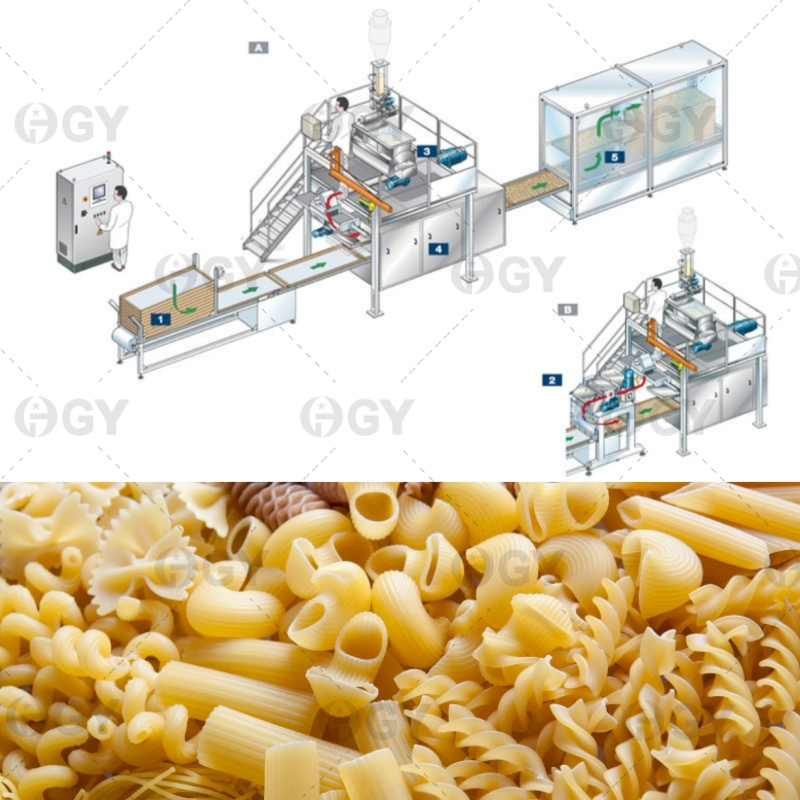 Commercial 500kg/H Industrial Pasta Machine Macaroni Production Line Short-Cut Pasta Line Long-Cut Spaghetti Machine