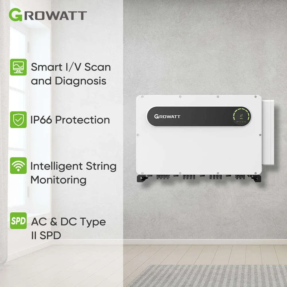 Growatt Solar Power Inverter 3 Phase 50kW 75 kW 100kW 120kW Pv Grid Tie Ac Dc Solar Inverter
