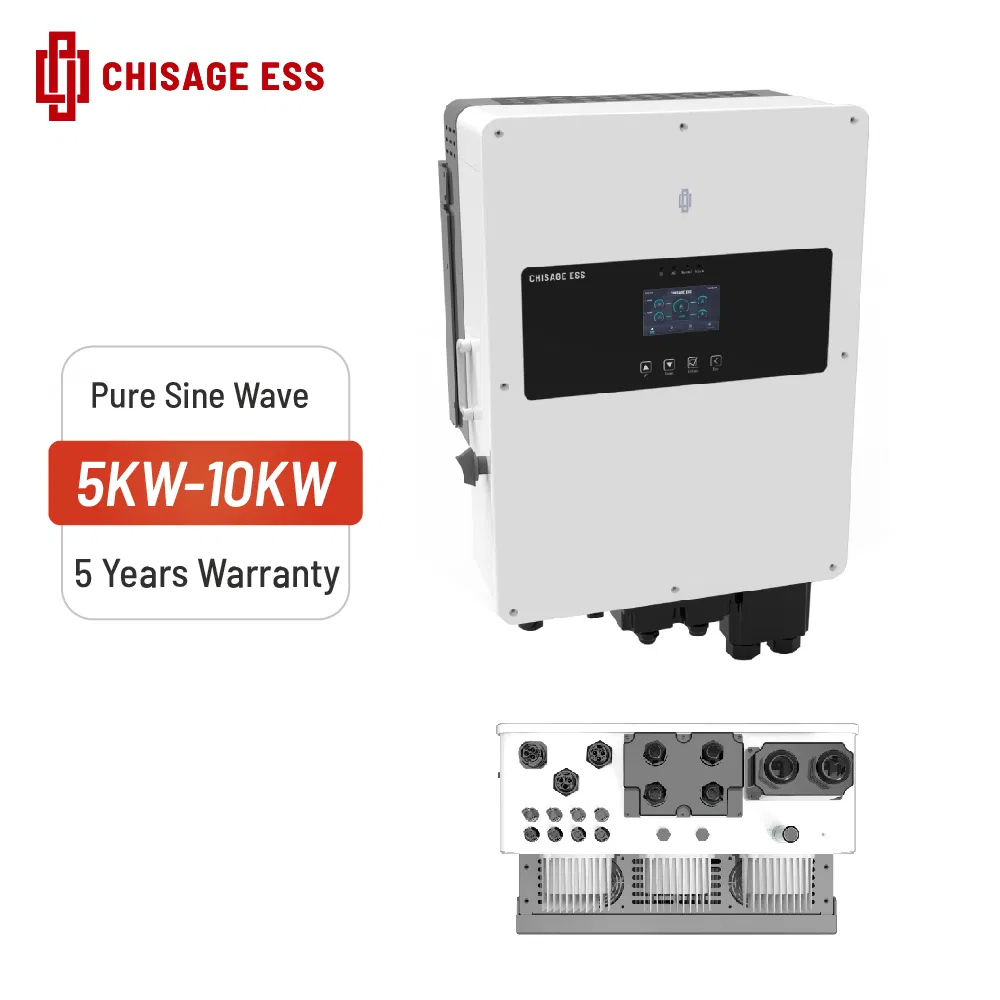 Smart Hybrid Solar Inverter Pure Sine Wave Output 6kVA Inverter with LCD Display and Touchable Buttons