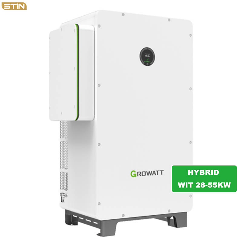 Smart Growatt Wit 28kw AC Coupled Three Phase Commercial Hybrid Inverter with UPS for Solar Panels Energy Storage System