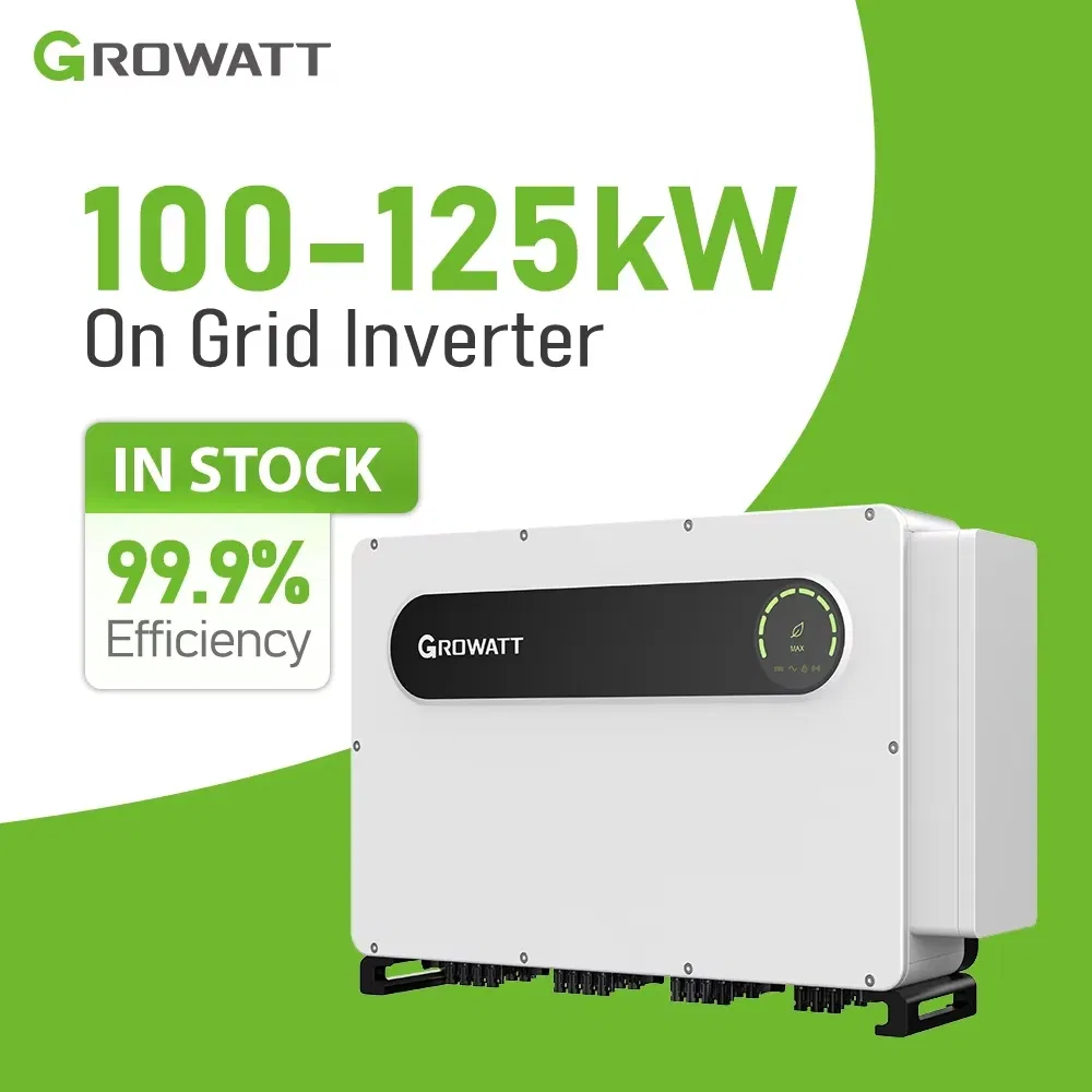 Growatt Solar Power Inverter 3 Phase 50kW 75 kW 100kW 120kW Pv Grid Tie Ac Dc Solar Inverter