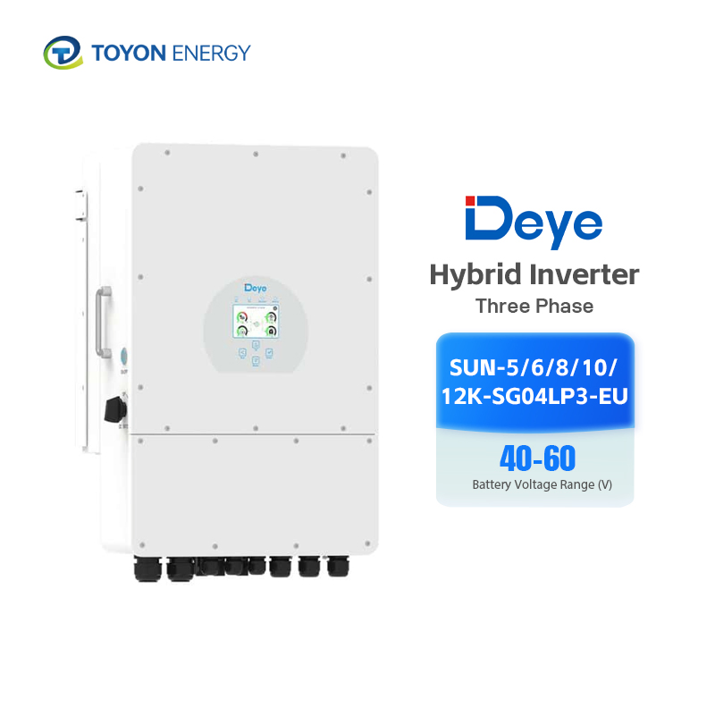 Deye High Voltage 5kw 6kw 8kw 10kw 12kw 48V Three Phase Hybrid Solar Inverter for Home