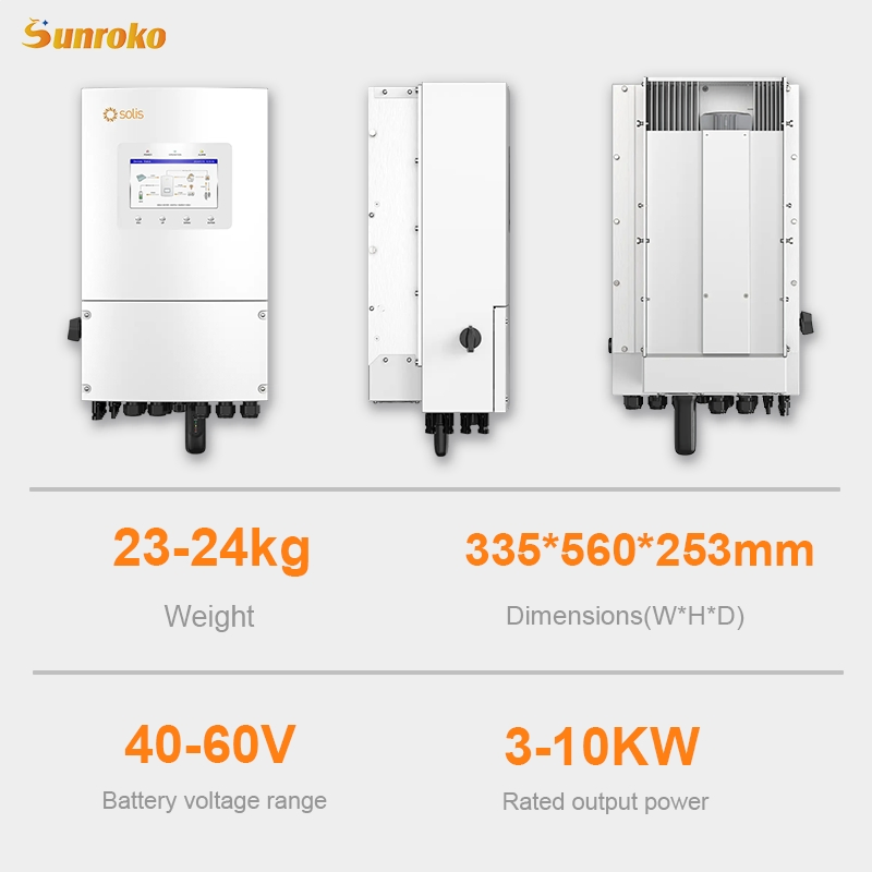 Solis DC AC Solar Power Inverter 3000W 3kw 5kw 6kw 10kw Low Voltage Hybrid Solar Inverter