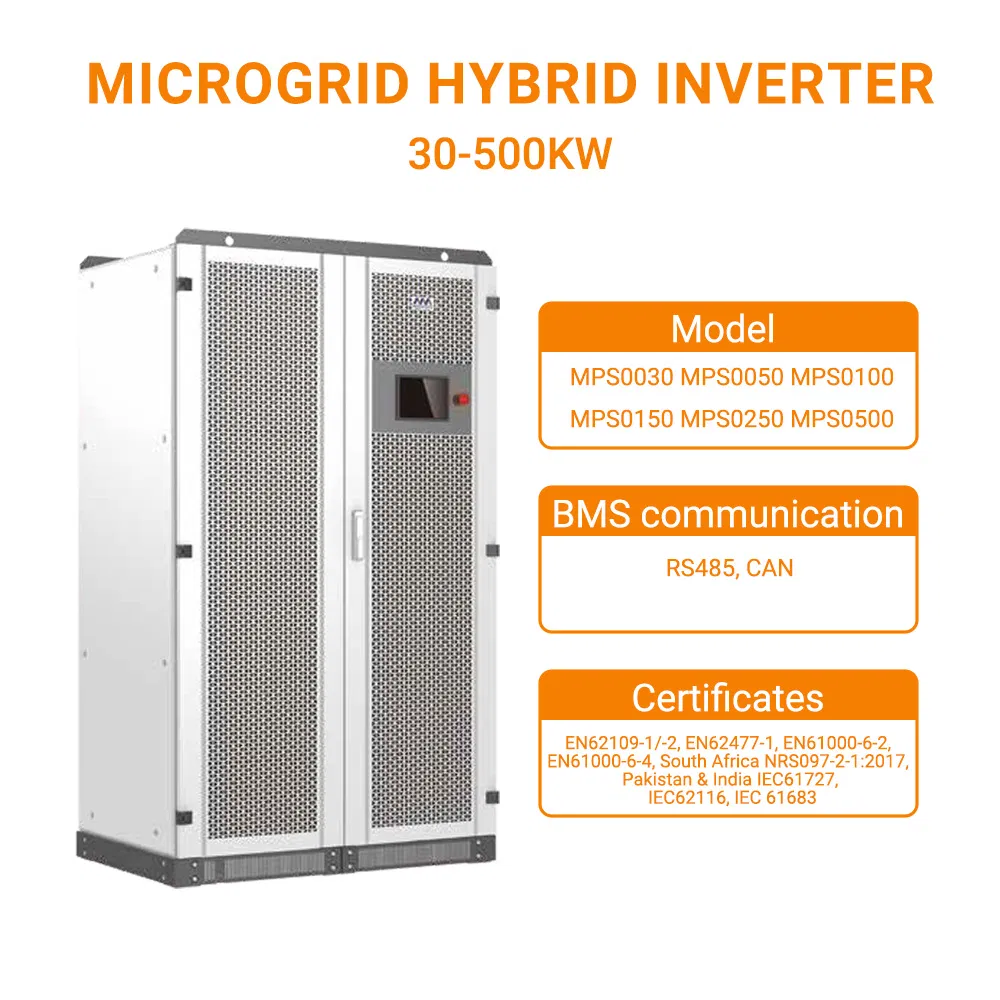 Megarevo Hybrid Solar Inverter 30kw 50kw 100kw 500kw Commercial Energy Srorage System