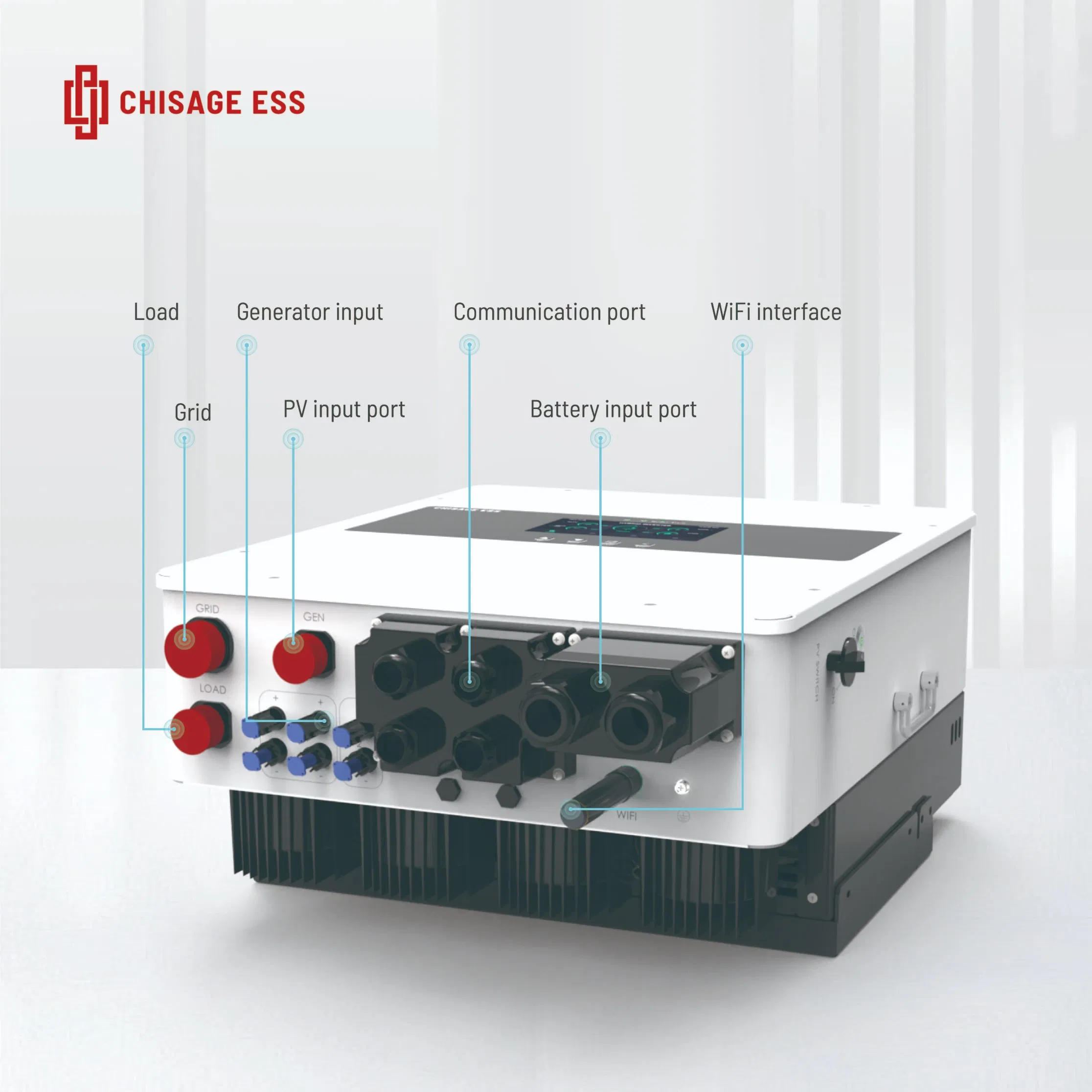 48V Low Voltage off Grid and Grid Tie 3 Phase Pure Sine Wave Hybrid Solar Power Inverter