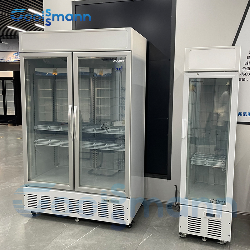 Commercial Supermarket Equipment Single Double Glass Door Vertical Upright Coke Drink Beverage Bottle Cooler Open Display Fridge Showcase Refrigerator for Pepsi